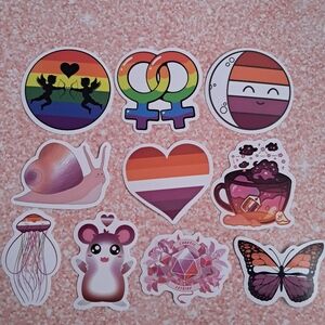 Hot Topic Lesbian Pride Celebration Sticker Pack- Set Of 10!